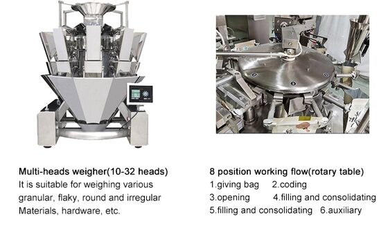 Fully Automatic PreMade Plastic Bags Weighing Packing Machine