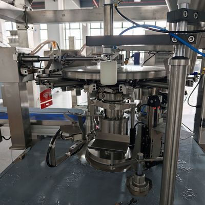 Auxiliary station â vibrating plate settling product inside the pouch