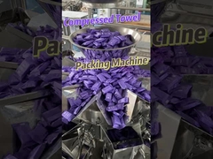 Ośmiostanowiskowa maszyna do pakowania ręczników kompresowanych z podawaniem worków